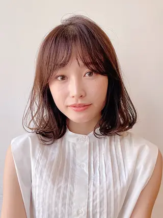 パーマ ボブ/ミディアム 親しみやすさ/さくらのヘアスタイル