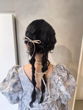 ヘアアレンジ 透明感カラー✨艶髪 制作🌱山根あゆみのヘアスタイル