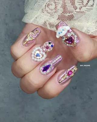 ネイル 3dパーツ/流行り 👧shushu❤️のネイルデザイン
