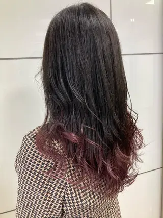 セミロング カラー 髪質改善/痛ませ ないカラー/西村航大のヘアスタイル