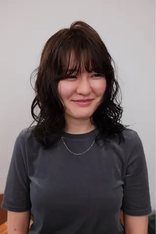 セミロング カラー パーマ 【お洒落パーマ】 Elme　肥塚康汰郎のヘアスタイル