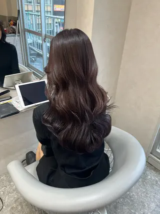 ロング カラー 韓国ハッシュカット/ 新宿/髪質改善/岡崎のヘアスタイル