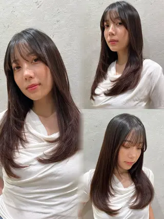 ロング カラー レイヤー/髪質改善/ 美髪矯正/手塚凌のヘアスタイル