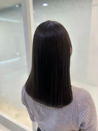 セミロング パーマ 艶質改善/縮毛矯正 ササキナツミのヘアスタイル