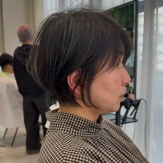ショート お悩み改善ボブ 顔まわりカット/こうのヘアスタイル