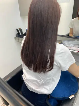 セミロング カラー パーマ ヘアアレンジ メンズ キッズ ネイル マツエク・マツパ 盛れる前髪／レイヤー カット／艶髪髪質改善のヘアスタイル