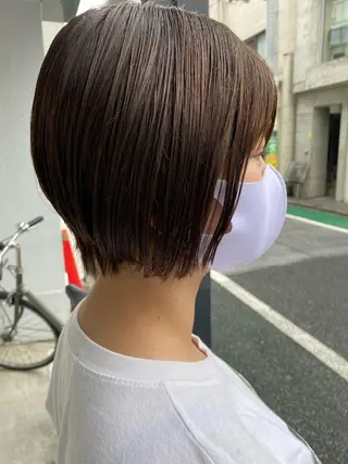 ショート 森貴裕/ベージュ/ パーマ/オリーブのヘアスタイル