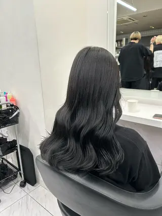 ロング カラー パーマ ヘアアレンジ メンズ キッズ 🦋透明感グレージュ /韓国レイヤー🦋のヘアスタイル