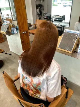 ロング カラー 透明感カラー 天羅のヘアスタイル
