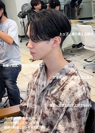 ショート パーマ メンズ masahiro 波巻きシャドウパーマのヘアスタイル