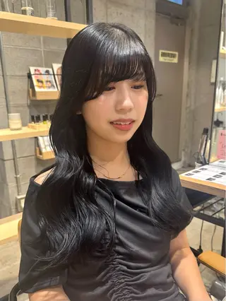 ロング カラー ヘアアレンジ 顔まわり/艶カラー/ 🤎himari🤎のヘアスタイル