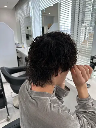 パーマ メンズ ♡上品韓国髪♡ブラ ウン/SAYATOのヘアスタイル