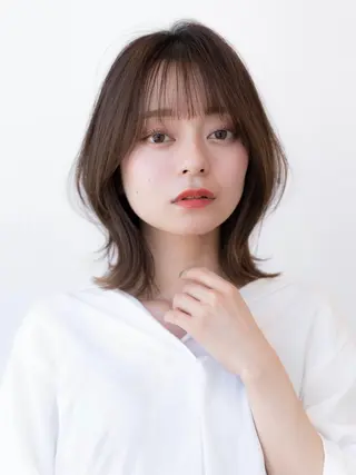 ミディアム カラー ✨髪質改善 縮毛矯正 艶髪 立川 コウキ✨のヘアスタイル