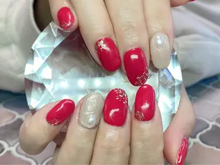 ネイル 痛ネイル/ワンホン/ フィルイン/長さだしのネイルデザイン