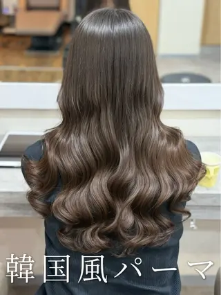 ロング パーマ 韓国風パーマ/ヘア セット/店長みづきのヘアスタイル