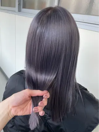 セミロング カラー ヘアアレンジ maoブリーチ無し 似合わせカラーのヘアスタイル