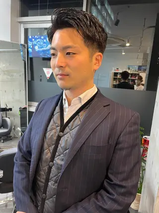 パーマ メンズ YinYang所属・川﨑 章弘のヘアスタイル