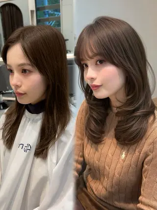 ロング カラー COALL nex the salon所属・Riria✨ 透明感カラーのヘアスタイル