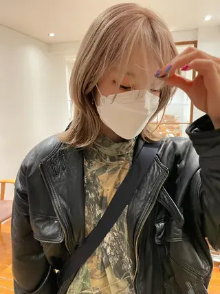 セミロング 小顔レイヤー×コンパ クトボブ/林隆平のヘアスタイル