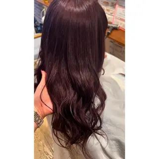 ロング ハイトーン/ ダブルカラー/透明感のヘアスタイル