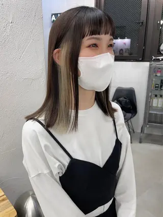 ミディアム カラー 🧸艶々韓国ヘア 🧁mizunaのヘアスタイル