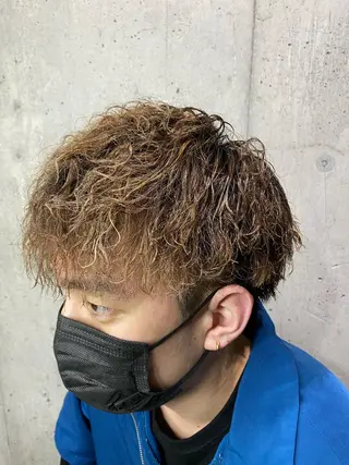 パーマ メンズ メンズブリーチカラー /パーマ ごーた立川のヘアスタイル