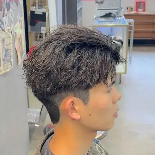 ショート パーマ ヘアアレンジ メンズ メンズ特化🔥再現性 重視パーマ相模大野のヘアスタイル