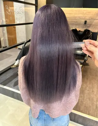 ロング レイヤーカット/韓国 /艶髪/ダブルカラーのヘアスタイル