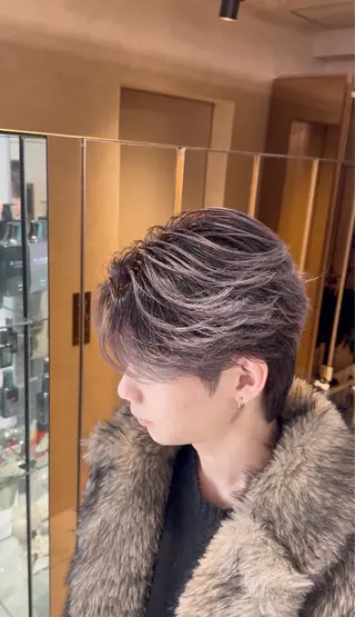 カラー バレイヤージュ 🌈 ハイシマ ユウイのヘアスタイル