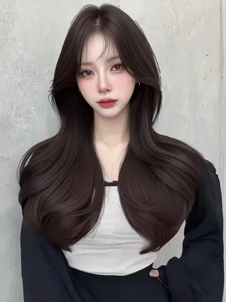 ロング カラー 渋谷韓国ヘア🇰🇷 SAYAKA🩶ᩚのヘアスタイル