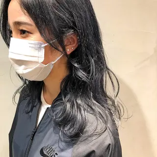 ミディアム カラー 圧倒的透明感カラー nana🦕のヘアスタイル