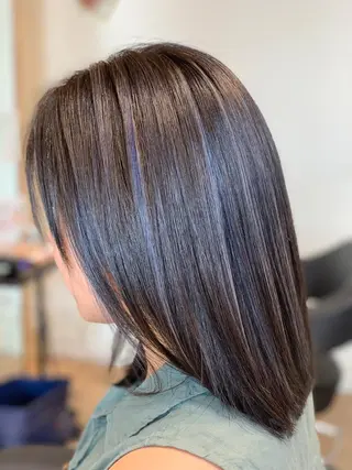 セミロング カラー 関口 友行のヘアスタイル