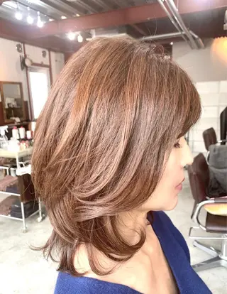 ミディアム 福地 礼奈のヘアスタイル