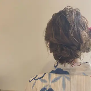 ミディアム ヘアアレンジ graxi'    グラシー所属・ブリーチ/ハイトーン SERINAのヘアスタイル