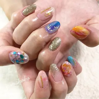 ネイル She nail studio 原宿所属・パラジェル有/ スカルプ/mahoのネイルデザイン