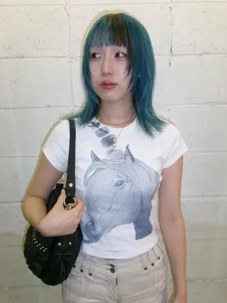 ミディアム カラー Rubik’s Shelter by TOKYO所属・タクト 難波美容室のヘアスタイル