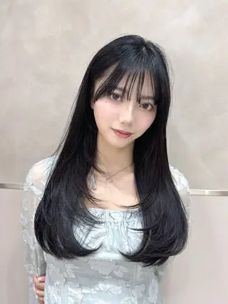 ロング カラー 韓国ヘア/レイヤー/ 顔まわり/りょーとのヘアスタイル