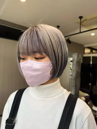 ショート カラー be flot所属・髪質改善/大阪守口市 🐣Ria‪🐣のヘアスタイル