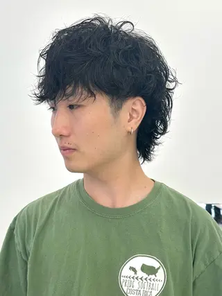 ショート パーマ メンズ Vir by browのヘアスタイル