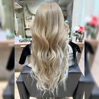 ロング カラー パーマ ヘアアレンジ メンズ mi🫧ハイトーン/ エクステ特化Linoのヘアスタイル