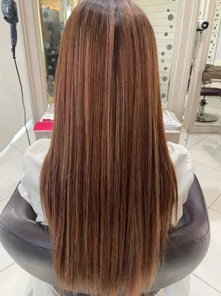 ロング ちぐさ/暖色/ ワンカラー🤍のヘアスタイル