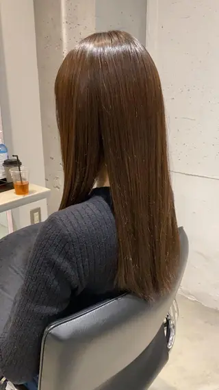 セミロング カラー 髪質改善/縮毛矯正 レイヤー/松川匠のヘアスタイル