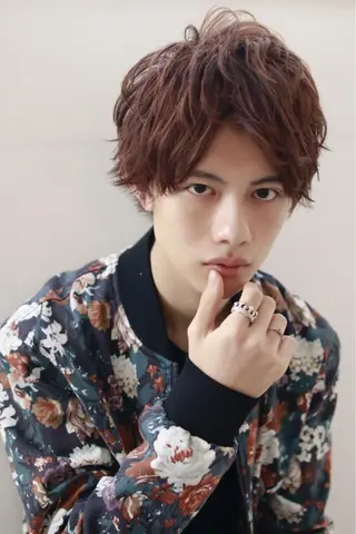 ミディアム メンズ BABY 艶髪暗髪ヘア💖達人のヘアスタイル