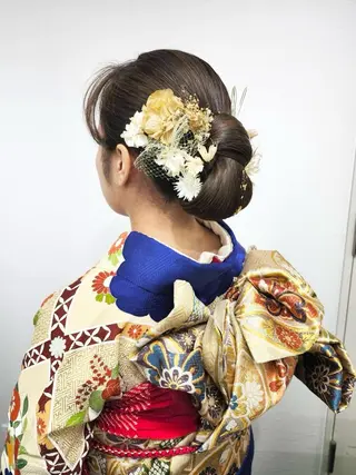 セミロング ヘアアレンジ YUMEYAKATA 五条店のヘアスタイル