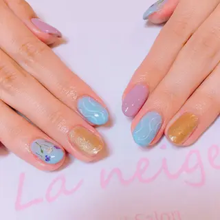 ネイル La neige* yuki 🥯🍑のネイルデザイン