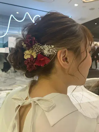 ミディアム ヘアアレンジ 平野 優奈のヘアスタイル