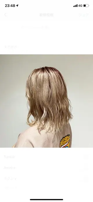 ミディアム カラー 増子 祐太朗のヘアスタイル