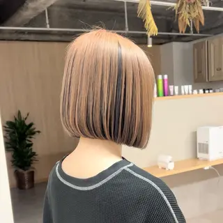 ミディアム カラー ボブ/韓国ボブ/ブリ ーチ/鈴木康平のヘアスタイル