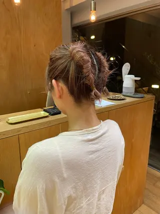 ミディアム ヘアアレンジ 【ヘアセット/美眉】 吉川玲のヘアスタイル