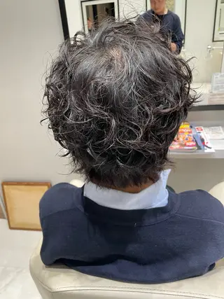 ショート パーマ k-twoたき✨艶感 カラー／美髪矯正のヘアスタイル